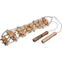 массажер деревянный ленточный, игольчатый для спины 110х7х3 банные штучки