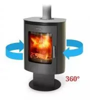 печь-камин тмф визиера черная бронза поворотная 360°