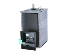 печь для бани изистим геленджик м2 premium в трехстор. кожухе из талькохлорита откр.верх под газ