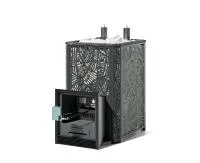 печь для бани изистим ялта 35 к модерн (2025) с ггу в черном кожухе