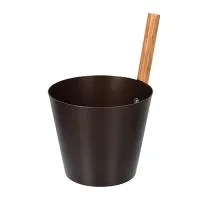 бадья 5л. из алюминия коричневая,  банные штучки