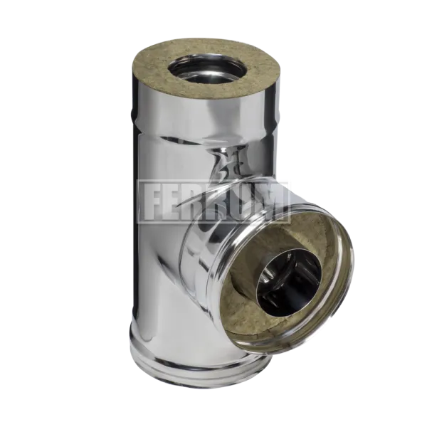 тройник феррум утепленный угол 90° нержавеющий (430/0,5мм)/оцинкованный, ф180/280, по воде #